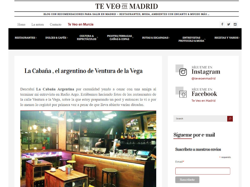 Ver articulo La Cabaña Argentina de Te Veo en Madrid en pdf